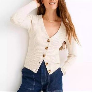 MADEWELL Ribbed Cardigan Size XX SMALL